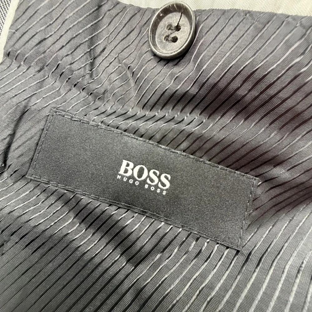 Hugo Boss James4 Sharp6 Gray Wool Suit Jacket Blazer 42L Tailored Two Button